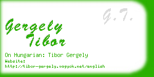 gergely tibor business card